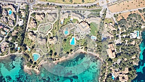 Luxury resort zenital aerial photo