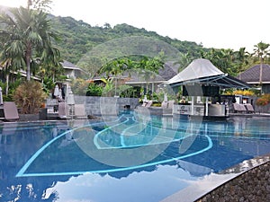 Luxury resort pool and spa Phuket Thailand