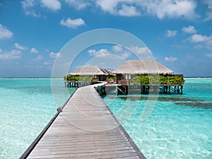 Luxury Resort with Water Bungalows and Villas on Maldives