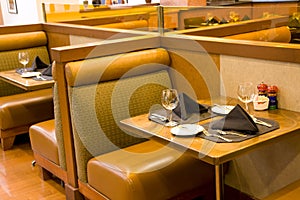 Luxury restaurant with comfortable seats