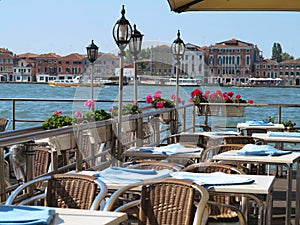 Luxury restaurant with view to Grand canal