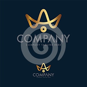 Luxury Royal and Hat logo design template.