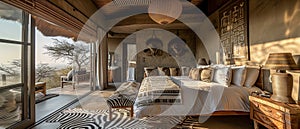 Luxury safari lodge in Africa