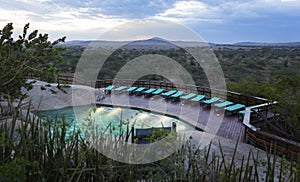 Luxury safari lodge in Africa