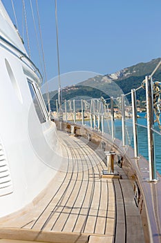 Luxury sail boat parts detail