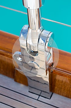 Luxury sail boat parts detail