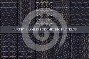 Luxury seamless ornamental patterns - geometric rich design.