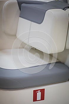 Luxury seat in a speed boat