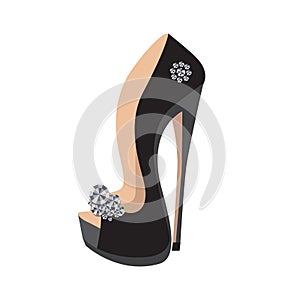 Luxury shoes on a high heel