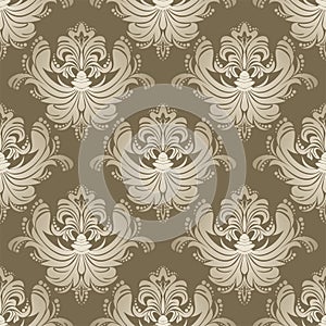 Luxury silver seamless floral Wallpaper for Dessign.