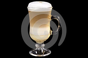 Luxury Spanish Cafe con Leche in a glass photo