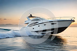 A luxury speed boat on the sea hollyday Ai generated