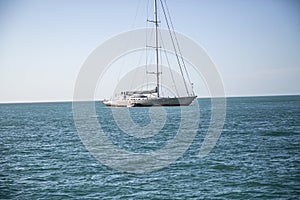 Luxury speed yachts near tropical island in Key West