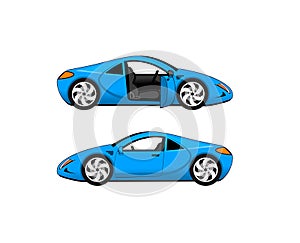 Luxury sport car design illustration
