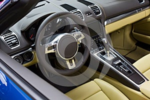 Luxury sport car interior