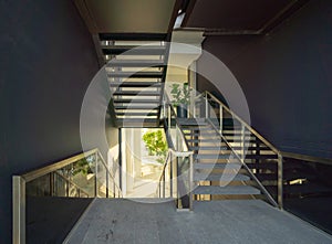 Luxury staircase in condominium or apartment. Architecture interior design decoration