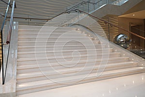Luxury staircase inside building. Modern concept photo