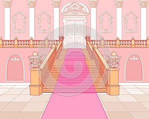 Luxury staircase in palace photo