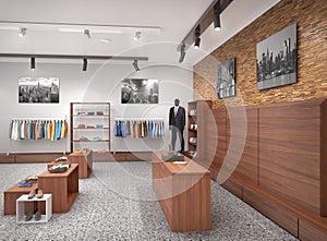 Store interior. 3d illustration
