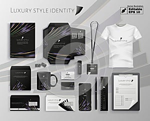 Luxury Style Company Identity Editable Vector