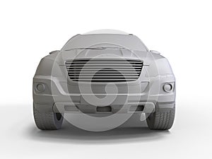 Luxury SUV car front view