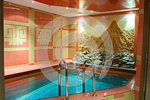 Luxury swimming pool in hotel