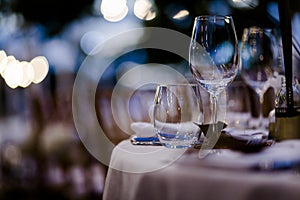 Luxury Table setting for weddings and social events.