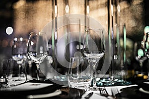 Luxury table settings for fine dining