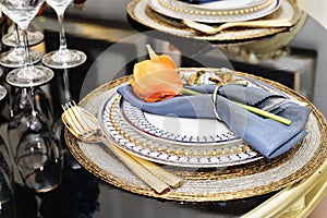 Luxury tableware dinnerware photo