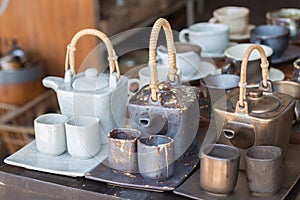 Luxury teapot in vintage style