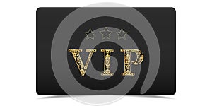 Luxury template design. VIP Invitation.Vip gold ticket.Vip in abstract style on black background.