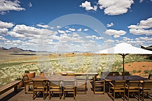 Patio in the dunes of Namibia