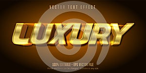 Luxury text, shiny gold style editable text effect