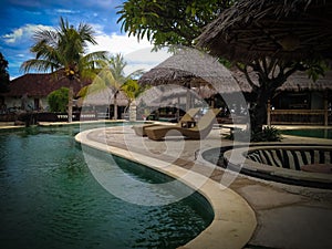 Luxury Tropical Swimming Pool Garden View Of The Resort At Pemuteran