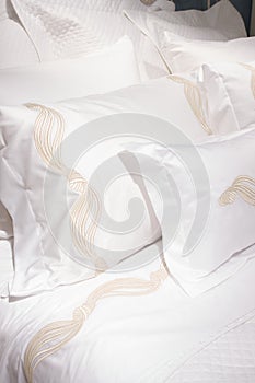 Luxury upscale bedding and linens