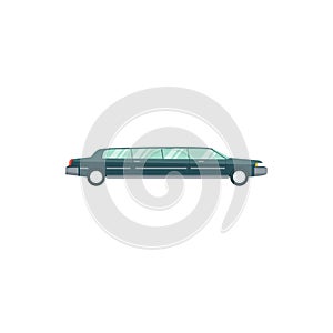 Luxury vehicle limousine car icon cartoon vector flat design on white background