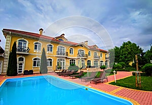 Luxury villa. House, residence with swimming pool