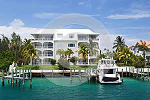 Luxus a jachta raj ostrov, bahamské ostrovy 