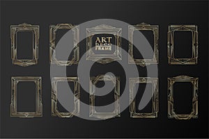 Luxury Vintage Artdeco Frame Design. Vector