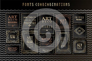 Luxury Vintage Artdeco Frame Design. Vector