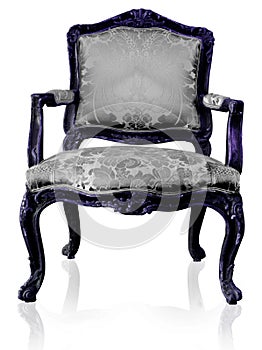 Luxury vintage chair on a white background