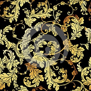 Luxury vintage golden seamless background