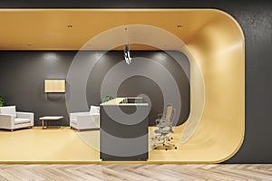 Luxury waiting room and reception table