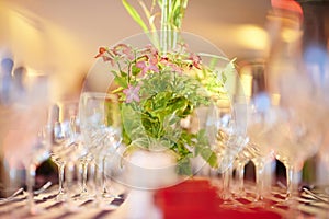 Luxury wedding reception table