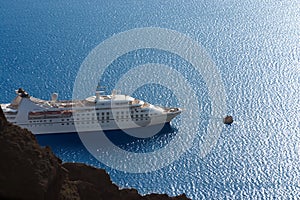 Luxury white cruise ship