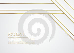 Luxury white and gold overlap layer desgin with space for content