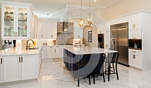 Luxury White Kitchen Home Design