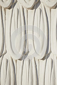 Luxury white wall design bas-relief with stucco mouldings roccoco element.