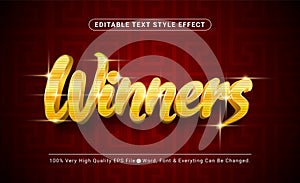 Luxury Winners Text Effect, Editable Text Effect