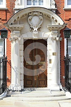 Luxury wooden door to apartment